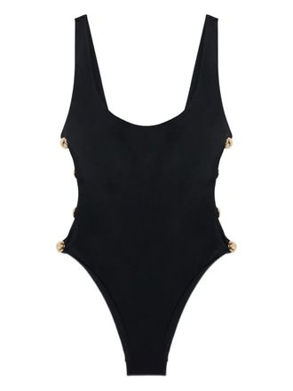 SIMKHAI Mona scoop-neck swimsuit - women - Fabric - L - Black