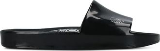 Melissa x 10 CORSO COMO logo-print slides - women - Rubber/Rubber/Rubber - 12 - Black