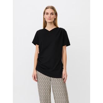 Masai MaDorel V-Neck Draped T-Shirt in Black at Nordstrom, Size Xx-Large
