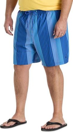 Nautica Big & Tall Vertical Stripe Swim Trunks in Olympicblu at Nordstrom, Size 5X Big