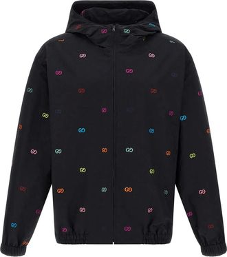 Gucci Jack met capuchon en GG-patroon - Zwart