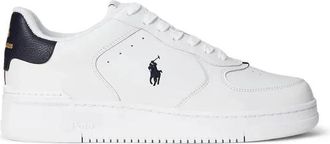 Polo Ralph Lauren Masters Court Leren Sneaker - Heren - Sneakers - Wit - 43 EU - Leer - Schoenen