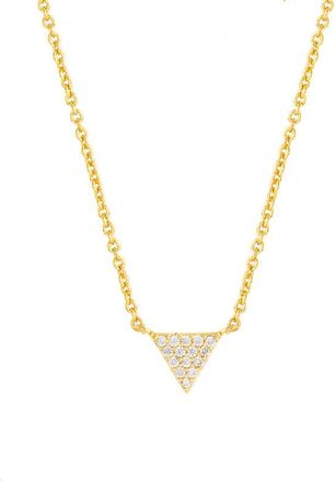 Sole du Soleil Lupine Collection Womens 18k YG Plated Triangle Fashion Necklace