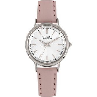 Sophie & Freda Sophie & Freda Berlin Leather-Band Watch in Light Pink at Nordstrom