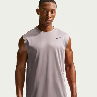 Nike Mens Dri-FIT Legend Sleeveless Fitness T-Shirt in Grey | DX0991-226