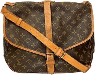 Louis Vuitton Pre-owned Cross Body Bags, female, Brown, Size: ONE SIZE Pre-owned Saumur Monogram Shoulder Bag