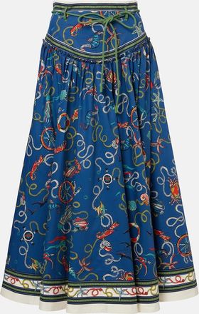 Alemais Al&eacute;mais Gonna maxi Cove in cotone con stampa