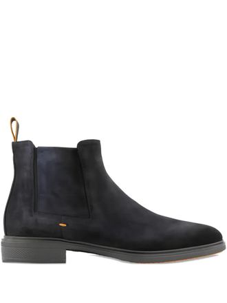 Santoni elastic-panel suede Chelsea boots - Blue