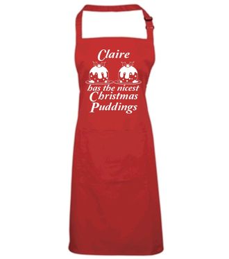 Edward Sinclair Name HAS The Nicest Christmas Puddings Red Apron