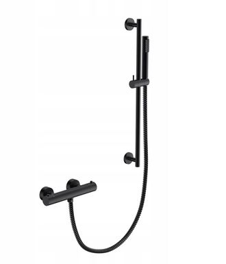 OEM Conjunto De Ducha De Superficie Veo Ii Negro Con Termostato Besco