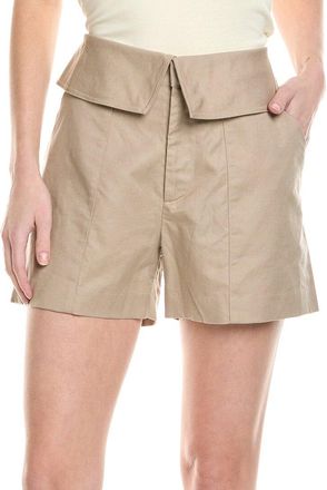 Frame Denim FRAME Foldover Linen-Blend Short