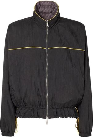 Fendi Bomber Jackets, male, Black, Size: XL Technical Reversible Windbreaker