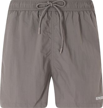 Represent Taupe Core Polyester-Blend Swim Shorts