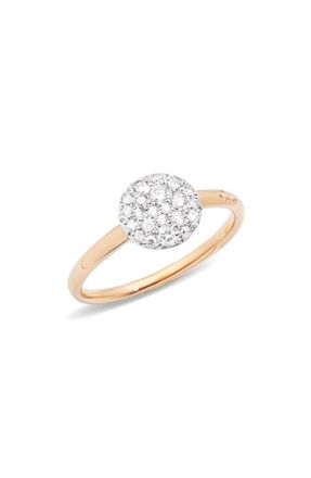 POMELLATO Sabbia Small Diamond Ring in Rose Gold/diamond at Nordstrom, Size 6.5