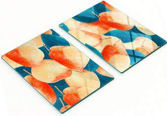 OEM Taglieri Da Cucina Decorativi In Vetro Con Grafica A Pera, 2x40x52 Cm