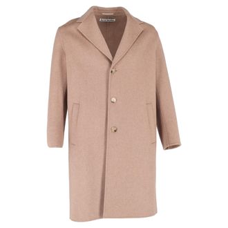 Acne Studios Lange jas van Acne Studios in beige wol