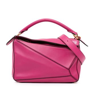 Loewe Pink Small Puzzle Bag