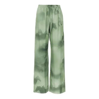 Stella McCartney Dames, Broeken, Groen, Maat: XL Zijde