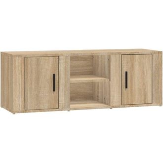 vidaXL Vidaxl - Mueble Para Tv Madera Contrachapada Roble Sonoma 100x31,5x35 Cm