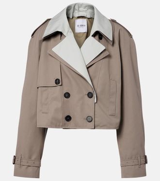 The Attico Cropped gabardine trench coat