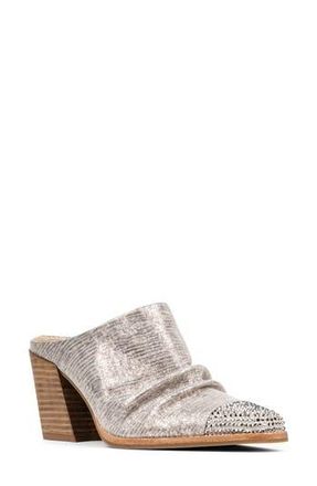 Donald J Pliner Western Mule in Platinum at Nordstrom Rack, Size 5.5