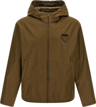 Prada Bicolor Polyamide Shell Mens Jacket