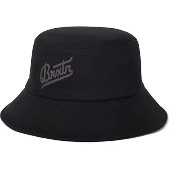 Brixton Eldon Packable Bucket Hat in Black at Nordstrom, Size Large
