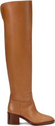 Ralph Lauren Collection 55 mm Barnet leren kniehoge laarzen - Bruin