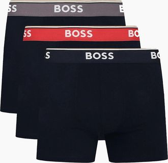 HUGO BOSS Mens Boss Black BOSS 3 PACK BOXER OPEN BLUE - Navy - Size: 32/32