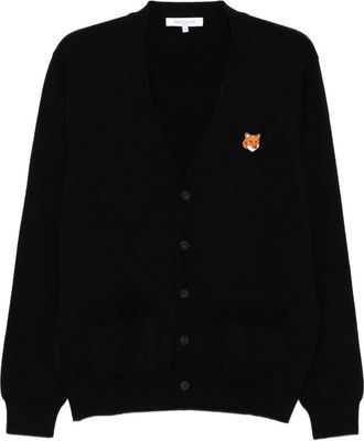 Maison Kitsuné Fox Head Wool Cardigan-Uomo