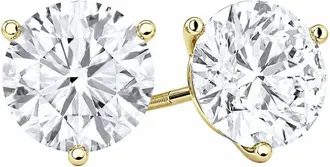 Grown Brilliance 1 Carat Round Cut Lab Grown Diamond Stud Earrings