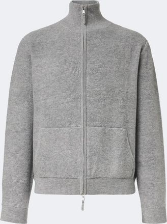 Allude Wool and cashmere zip-up sweater