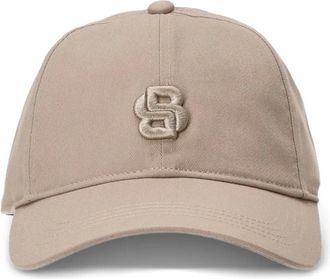 BOSS logo-embroidered baseball cap - men - Cotton/Cotton/Recycled Cotton - One Size - Neutrals