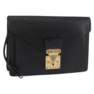 Louis Vuitton Pre-owned Clutches, female, Black, Size: ONE SIZE Pre-owned Vintage Epi Leather Clutch