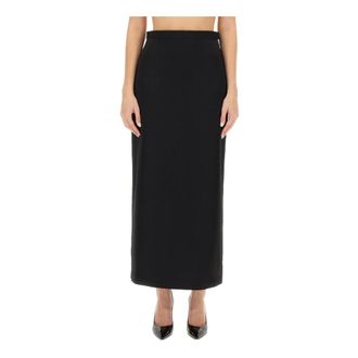 Lanvin Midi Skirts, female, Black, Size: S Fluid Long Skirt