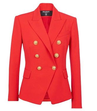 Balmain Deep Pink Double Breasted Blazer Size XS