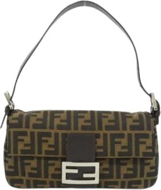 Fendi Pre-owned Canvas Shoulder Bag - Dames - Vintage Schoudertas - Bruin - ONE Size - Vintage