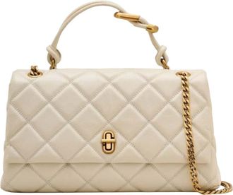 Marc Jacobs White Dual Quilted Large Shoulder Bag