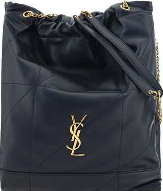 Saint Laurent Womens Jamie 4.3 Lambskin Bucket Bag Black Shoulder