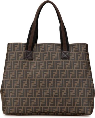 Fendi Borsa tote Spalmati con motivo Zucca 2000-2010 - Marrone