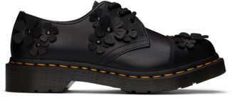 Dr. Martens Black 1461 Flower Appliqu&eacute; Oxfords