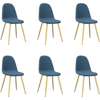vidaXL Vidaxl - Sillas De Comedor Giratorias 6 Uds Terciopelo Gris Claro