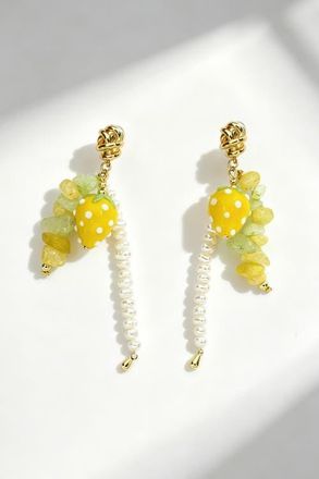 Classicharms Lulu Strawberry Drop Earrings in Yellow at Nordstrom
