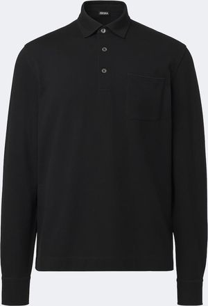 Ermenegildo Zegna Cotton piqu&eacute; polo shirt