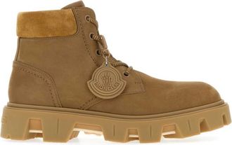 Moncler Brown Suede Ankle Boots
