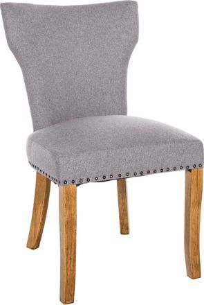 Clp Silla De Comedor Zadar En Tela Gris Antiguo Claro