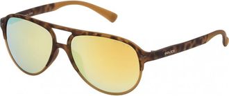 Police Mens SK0475449EG 54 Sunglasses - Brown - One Size