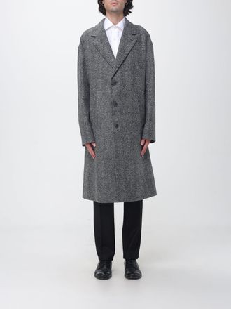 Herno Single-Breasted Knee-Length Coat in Pure Virgin Wool with Classic Lapels