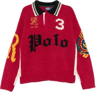 Ralph Lauren Logo-intarsia Ribbed-knit Polo Shirt