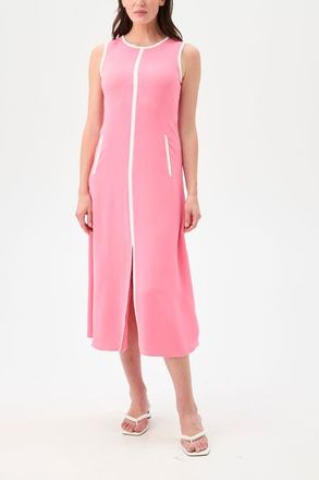 Trina Turk Magnifique Front Slit Midi Dress in Eden Roc Rose at Nordstrom, Size X-Small